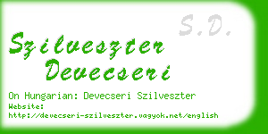 szilveszter devecseri business card